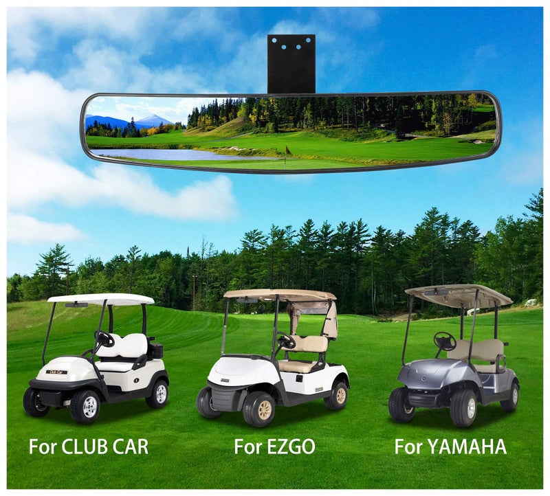 10L0L Universal Golf Cart Rear View Mirror 16.5" Extra Wide Panoramic 270 Degree for Yamaha EZGO Club Car - Image 3